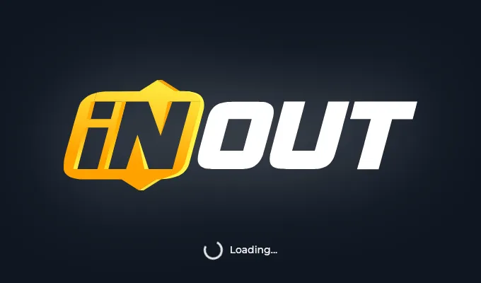 Ecrã de carregamento do jogo com o logótipo iNOUT e a palavra Loading.